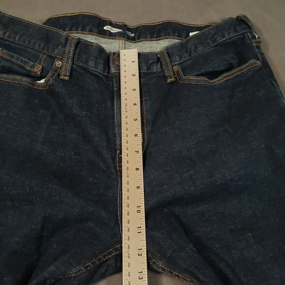 Old Navy Slim Jeans Mens 36x30‎ Blue Rinse Wash Built-In Flex Stretch Tough